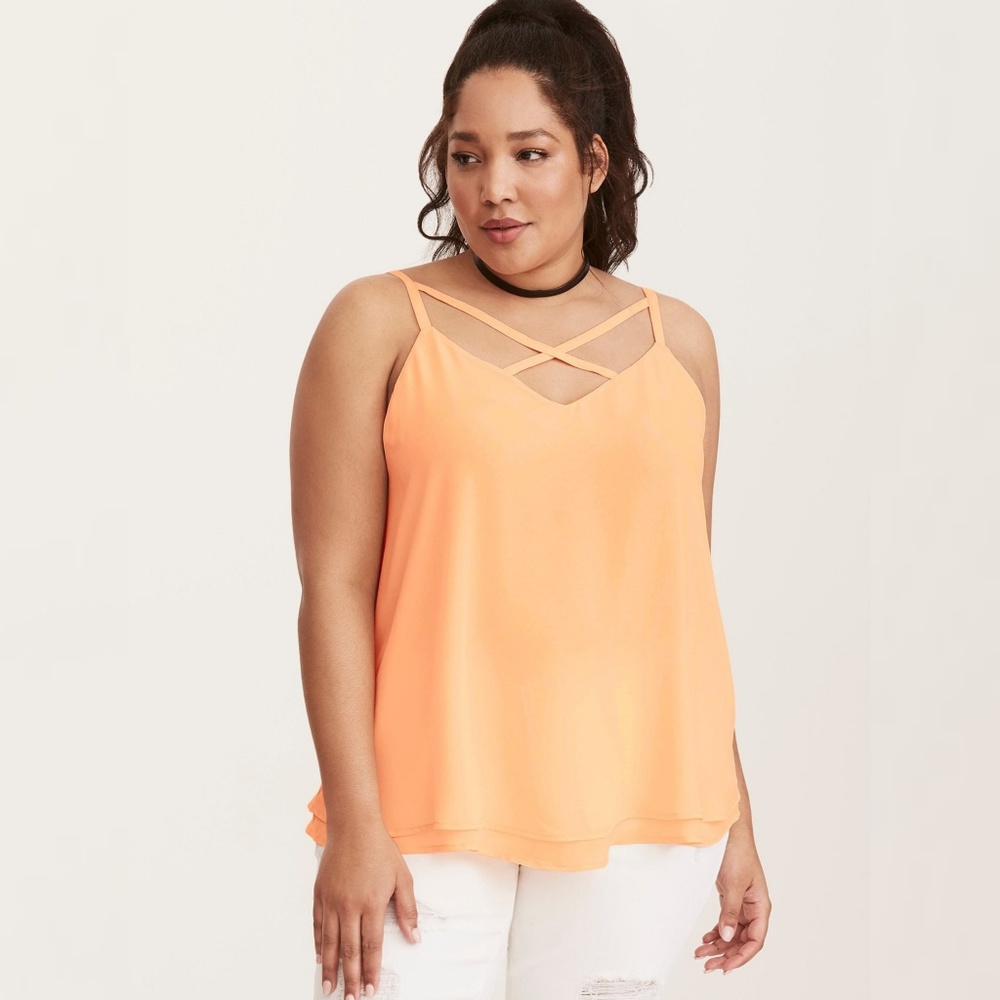 NWT Torrid Strappy Chiffon Swing Cami Sz 1X